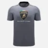 T-shirt desportiva cinzenta para homem da Automobili Lamborghini Squadra Corse T-shirt desportiva cinzenta para homem da Automobili Lamborghini Squadra Corse