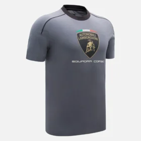 T-shirt desportiva cinzenta para homem da Automobili Lamborghini Squadra Corse