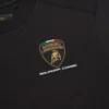 T-shirt desportiva tricolor preta para criança da Automobili Lamborghini Squadra Corse T-shirt desportiva tricolor preta para criança da Automobili Lamborghini Squadra Corse