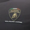 T-shirt desportiva tricolor preta para homem da Automobili Lamborghini Squadra Corse T-shirt desportiva tricolor preta para homem da Automobili Lamborghini Squadra Corse