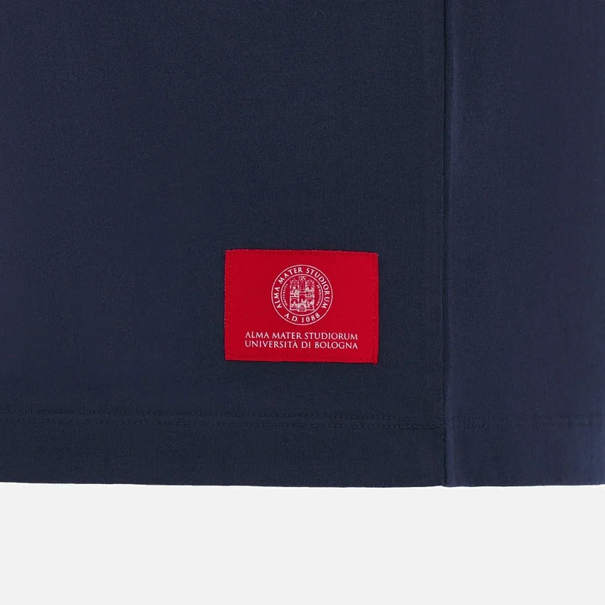 T-shirt infantil de algodão azul-marinho da coleção Unibo T-shirt infantil de algodão azul-marinho da coleção Unibo