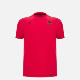T-shirt vermelha da Seleção Nacional da Albânia FSHF 2026/27 Athleisure