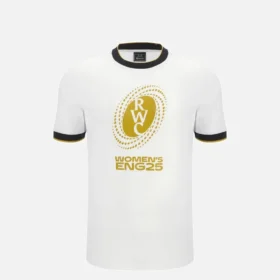 T-shirts da linha de fãs júnior da Copa do Mundo de Rúgbi Feminino 2025