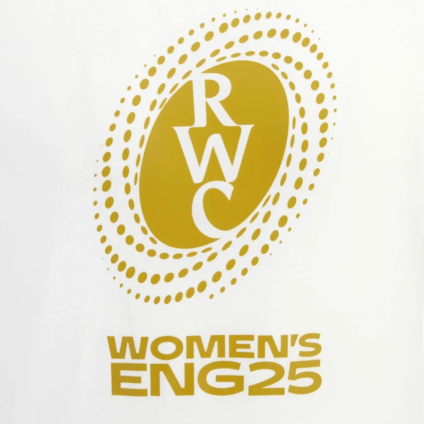 T-shirts da linha de fãs júnior da Copa do Mundo de Rúgbi Feminino 2025 T-shirts da linha de fãs júnior da Copa do Mundo de Rúgbi Feminino 2025