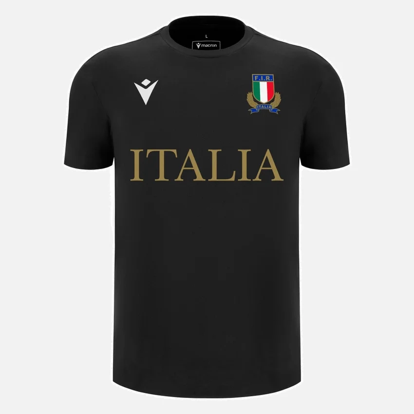 T-shirts de algodão da linha de fãs para adultos Italia Rugby 2025/26 T-shirts de algodão da linha de fãs para adultos Italia Rugby 2025/26