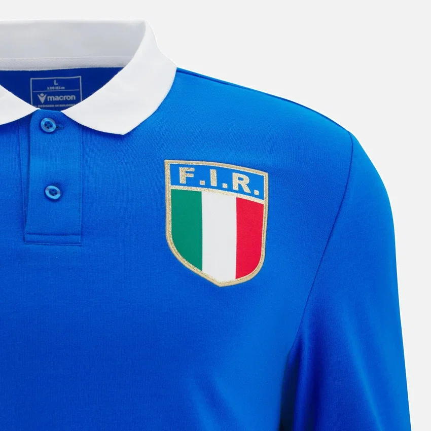 T-shirts de algodão da linha de fãs para adultos Italia Rugby 2025/26 T-shirts de algodão da linha de fãs para adultos Italia Rugby 2025/26
