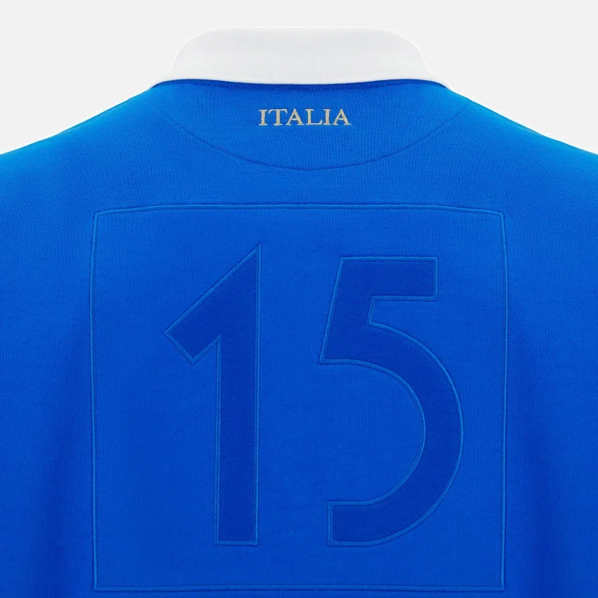 T-shirts de algodão da linha de fãs para adultos Italia Rugby 2025/26 T-shirts de algodão da linha de fãs para adultos Italia Rugby 2025/26