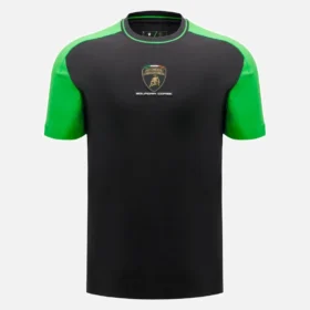 T-shirts desportivos masculinos pretos Automobili Lamborghini Squadra Corse