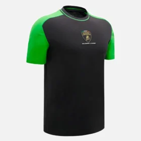 T-shirts desportivos masculinos pretos Automobili Lamborghini Squadra Corse