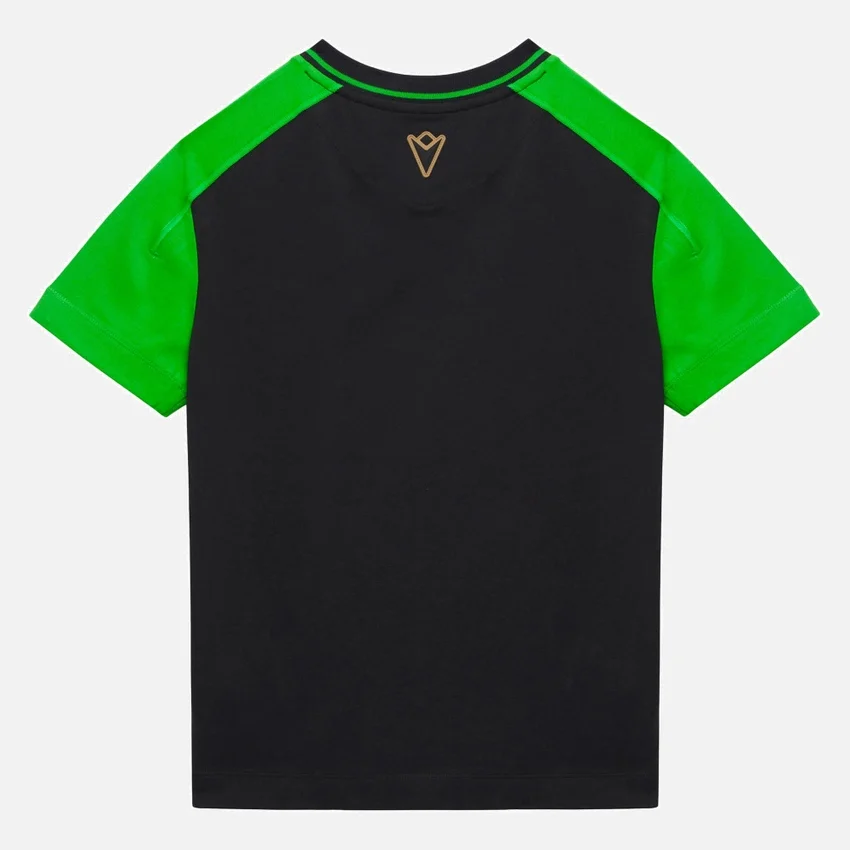 T-shirts esportivas infantis pretas da Automobili Lamborghini Squadra Corse T-shirts esportivas infantis pretas da Automobili Lamborghini Squadra Corse