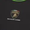 T-shirts esportivas infantis pretas da Automobili Lamborghini Squadra Corse T-shirts esportivas infantis pretas da Automobili Lamborghini Squadra Corse