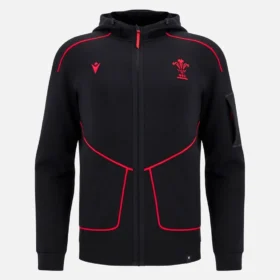 Welsh Rugby 2025/26 Black Athleisure Tech Hoodies