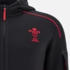 Welsh Rugby 2025/26 Black Athleisure Tech Hoodies Welsh Rugby 2025/26 Black Athleisure Tech Hoodies
