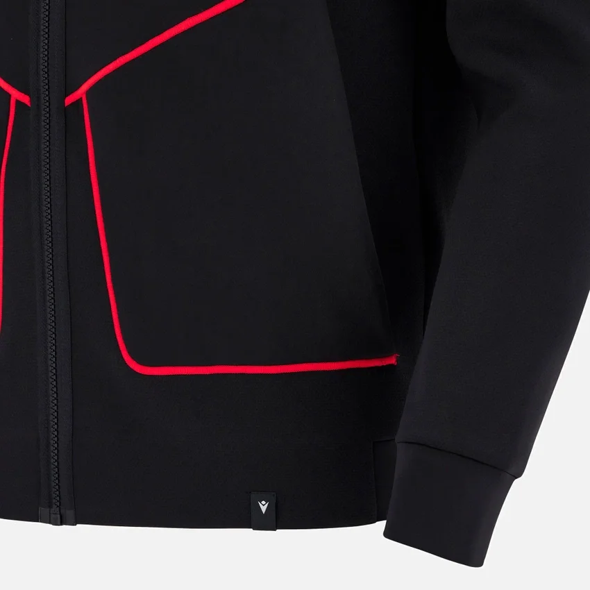 Welsh Rugby 2025/26 Black Athleisure Tech Hoodies Welsh Rugby 2025/26 Black Athleisure Tech Hoodies