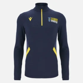 Zebre Parma 2025/26 Camisola de treino com fecho de correr de 1/4 para adultos Zebre Parma 2025/26 Camisola de treino com fecho de correr de 1/4 para adultos